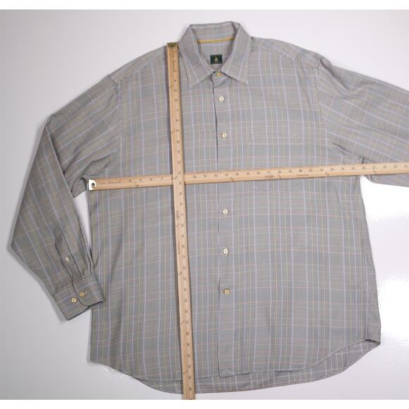 Robert Talbott Green Plaid Button-Up Casual Shirt Men's XL - Picture 4 of 7